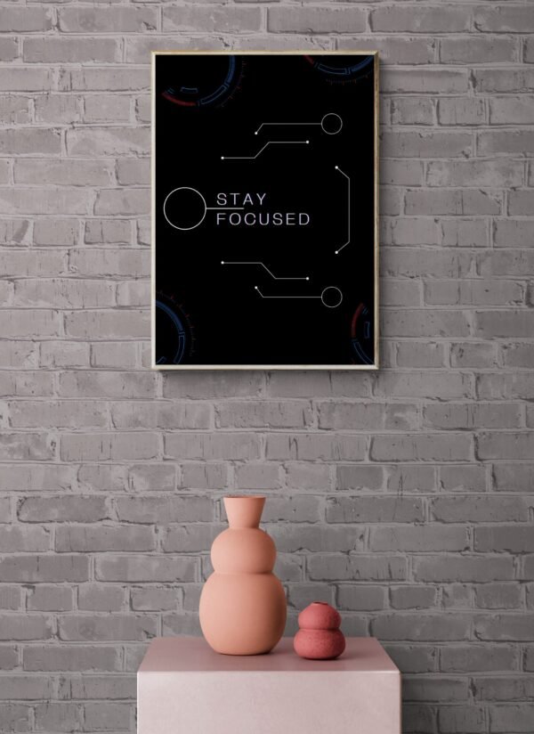 Stay Focused, Typography Wall Art, Instant Download, Digital Download, Typography Prints - Image 5