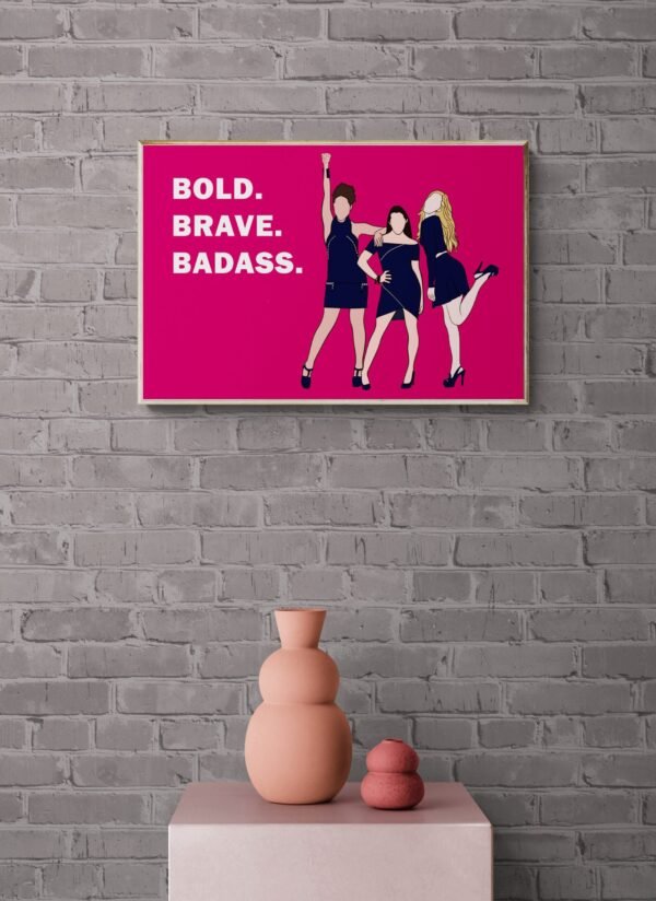 Bold, Brave, Badass, Typography Wall Art, Instant Download, Digital Download, Typography Prints - Image 5