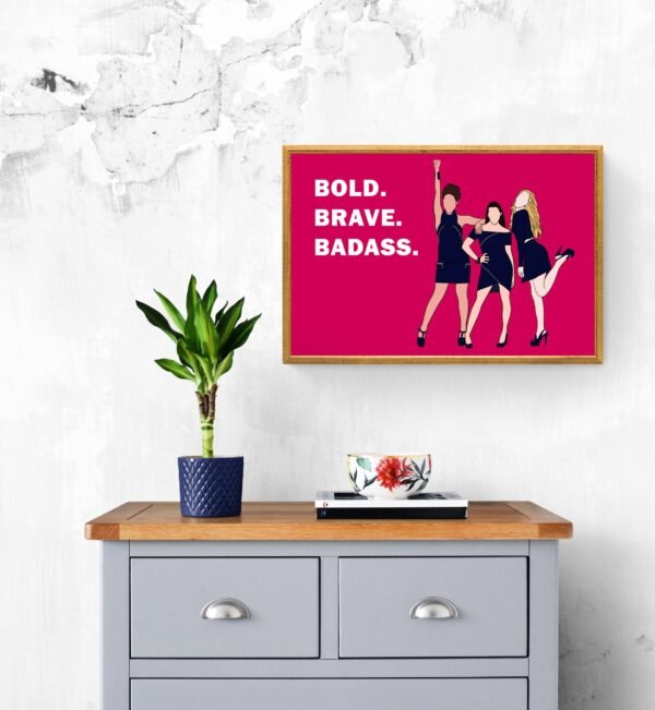 Bold, Brave, Badass, Typography Wall Art, Instant Download, Digital Download, Typography Prints - Image 8