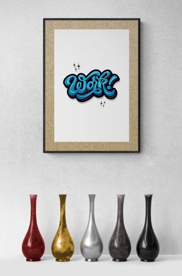 Work, Typography Wall Art, Instant Download, Digital Download, Typography Prints, Workaholics - Image 7