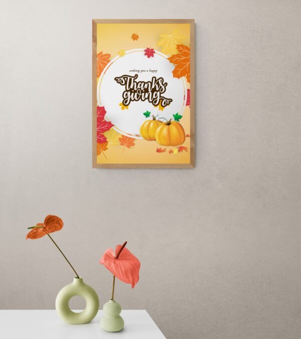 Wishing you a happy Thanksgiving, Typography Wall Art, Instant Download, Digital Download, Typography Prints - Image 2