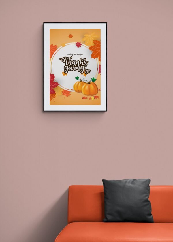 Wishing you a happy Thanksgiving, Typography Wall Art, Instant Download, Digital Download, Typography Prints - Image 3