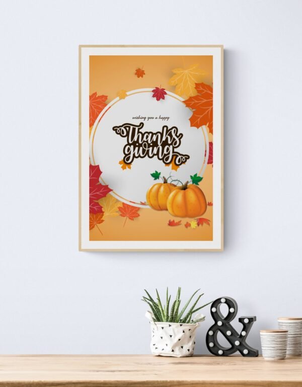 Wishing you a happy Thanksgiving, Typography Wall Art, Instant Download, Digital Download, Typography Prints - Image 4