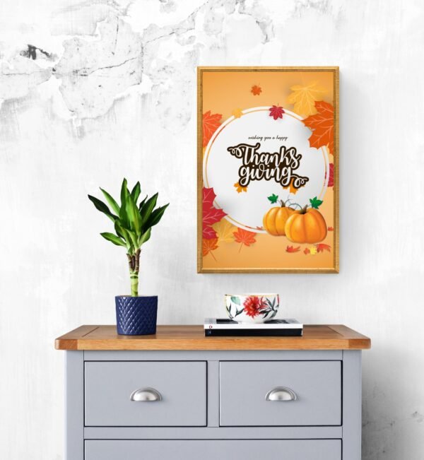 Wishing you a happy Thanksgiving, Typography Wall Art, Instant Download, Digital Download, Typography Prints - Image 8