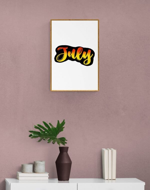 July, Typography Wall Art, Instant Download, Digital Download, Typography Prints - Image 8