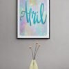 April, Typography Wall Art, Instant Download, Digital Download, Typography Prints - Image 4
