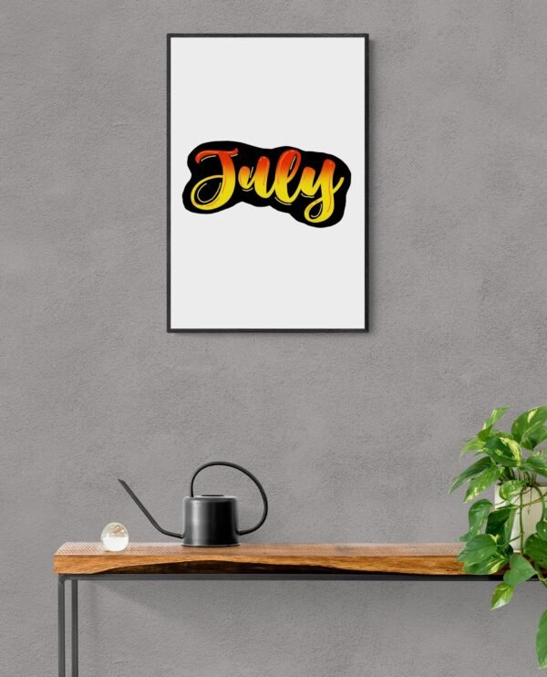 July, Typography Wall Art, Instant Download, Digital Download, Typography Prints - Image 9
