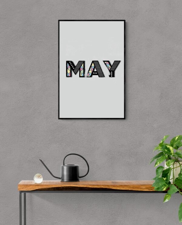 May, Typography Wall Art, Instant Download, Digital Download, Typography Prints - Image 9