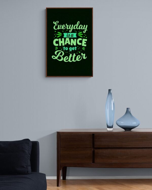Everyday is a chance to get better, Typography Wall Art, Instant Download, Digital Download, Typography Print, Value Time Quotes, Life Quote - Image 4
