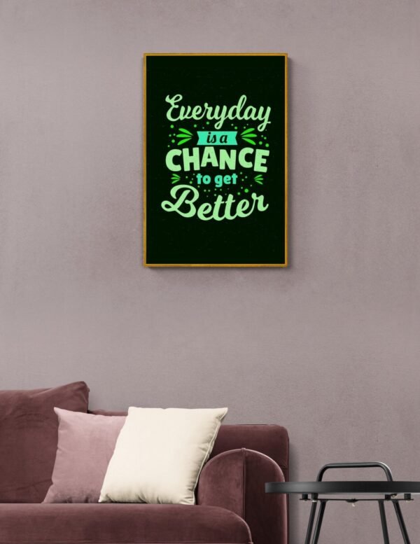 Everyday is a chance to get better, Typography Wall Art, Instant Download, Digital Download, Typography Print, Value Time Quotes, Life Quote - Image 6
