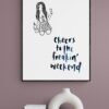 Weekend Wall Art, Party Wall Art, Printable Wall Art, Art Print, Digital Download, Wall Decor, Wall Hangings, Weekend Vibes - Image 4
