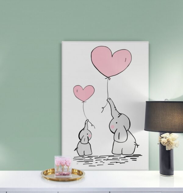 Elephant Mother's Day Anime Print Art, Digital Download, Kids Special Gift