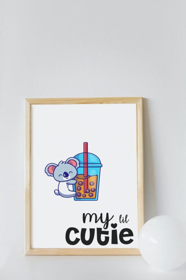My Lil Cutie, My Lil Cutie Wall Art, My Lil Cutie Digital Art, My Lil Cutie Poster, Cute Koala, Digital Download