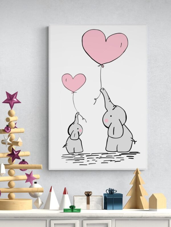 Elephant Mother's Day Anime Print Art, Digital Download, Kids Special Gift - Image 7