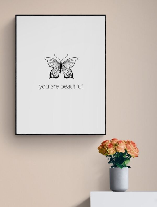 Butterfly Wall Art, Inspirational Art, Digital Download, Butterfly Wall Decor, Butterfly Print, Butterfly Art Print, Butterfly Artwork - Image 3