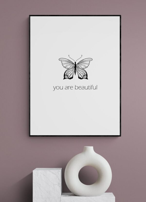 Butterfly Wall Art, Inspirational Art, Digital Download, Butterfly Wall Decor, Butterfly Print, Butterfly Art Print, Butterfly Artwork - Image 4