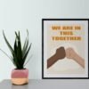 Equality Printable Wall Art, Digital Download, Black And White Hand, Diversity Poster, Diversity Wall Art, Equality Print
