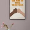 Equality Printable Wall Art, Digital Download, Black And White Hand, Diversity Poster, Diversity Wall Art, Equality Print - Image 2