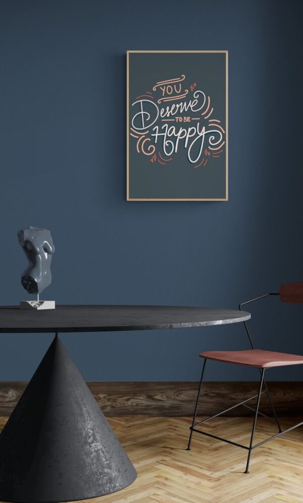 You deserve to be happy, Typography Wall Art, Instant Download, Digital Download, Typography Prints - Image 7