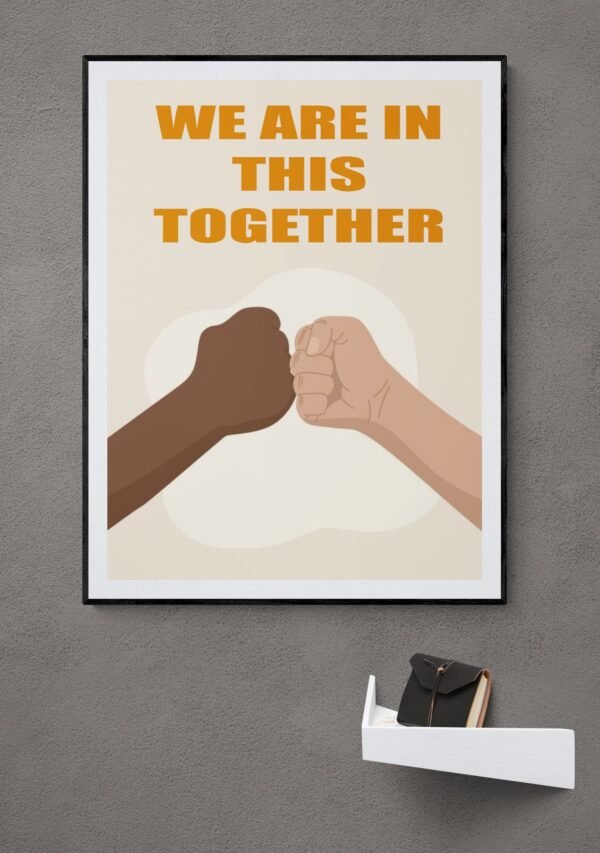 Equality Printable Wall Art, Digital Download, Black And White Hand, Diversity Poster, Diversity Wall Art, Equality Print - Image 9
