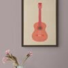 Guitar Wall Art, Guitar Print, Digital Download, Guitar Wall Decor, Guitar Artwork, Guitar Lover Gift, Abstract Guitar Art, Guitar Printable - Image 2