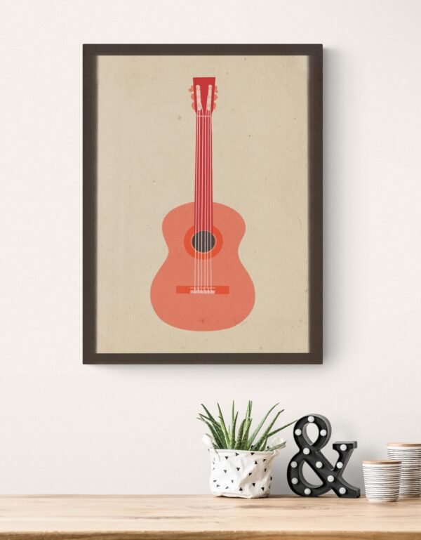 Guitar Wall Art, Guitar Print, Digital Download, Guitar Wall Decor, Guitar Artwork, Guitar Lover Gift, Abstract Guitar Art, Guitar Printable - Image 6