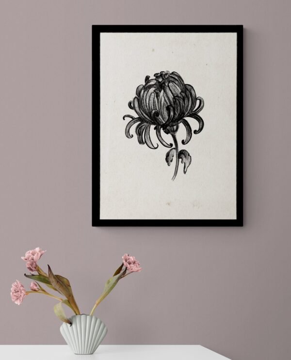 Chrysanthemum Art, Chrysanthemum Print, Flower Wall Art, Printable Wall Art, Digital Download, Flower Print, Wall Hanging, Floral Wall Art - Image 4
