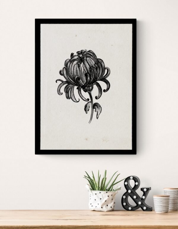 Chrysanthemum Art, Chrysanthemum Print, Flower Wall Art, Printable Wall Art, Digital Download, Flower Print, Wall Hanging, Floral Wall Art - Image 7