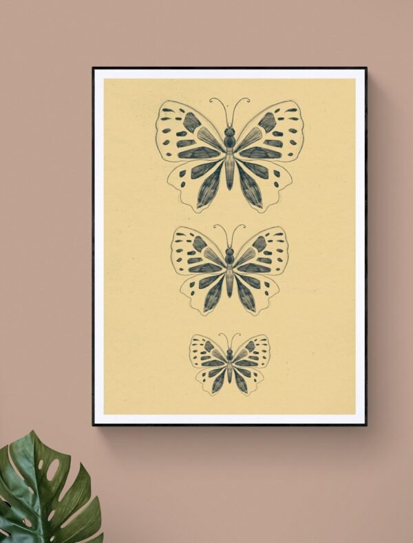 Butterfly Wall Art, Butterfly Print, Digital Download, Butterfly Wall Decor, Butterfly Home Decor, Butterfly Art Print, Nursery Decor - Image 3