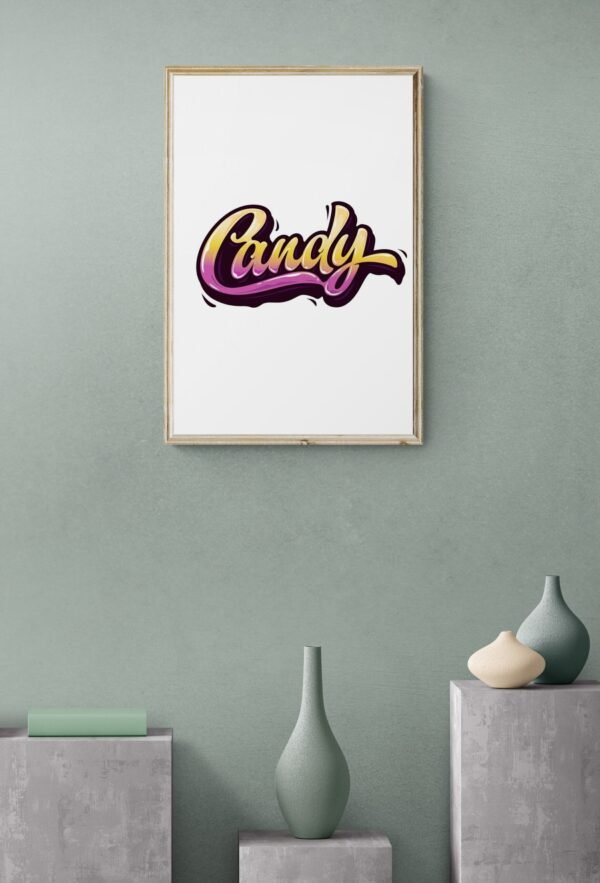 Candy, Typography Wall Art, Instant Download, Digital Download, Typography Prints