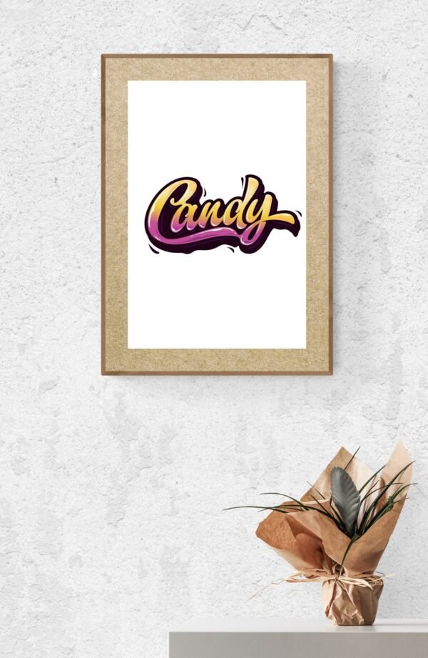 Candy, Typography Wall Art, Instant Download, Digital Download, Typography Prints - Image 5