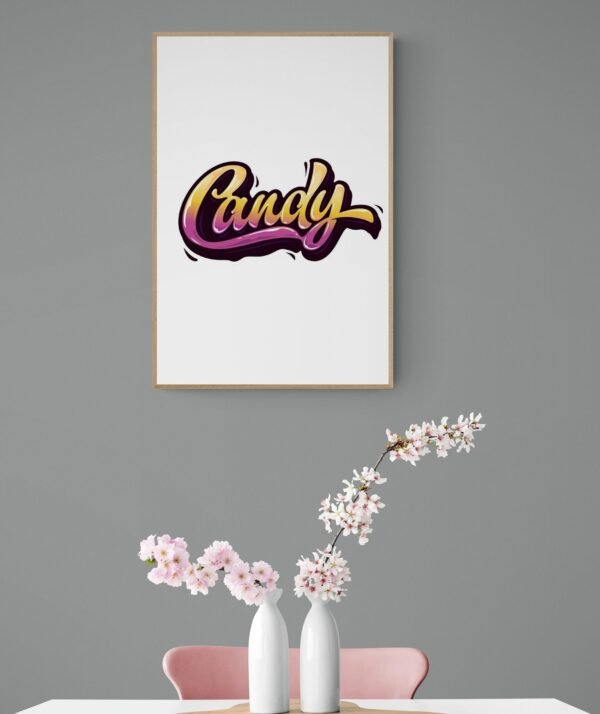 Candy, Typography Wall Art, Instant Download, Digital Download, Typography Prints - Image 7