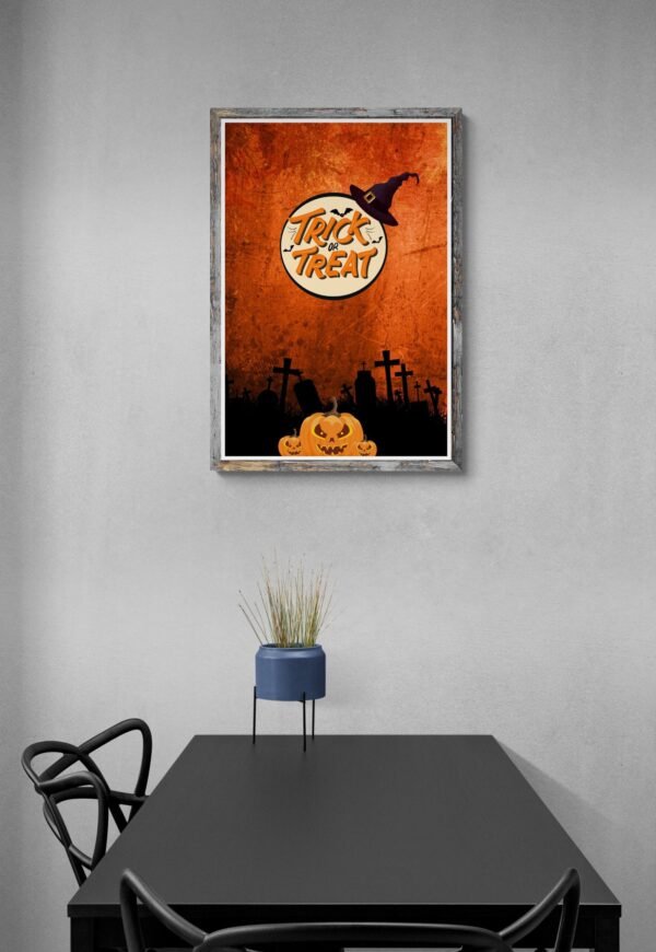Trick or Treat, Happy Halloween, Trick or Treat Posters, Halloween Wall Art, Digital Download, Instant Download, Happy Halloween Frames