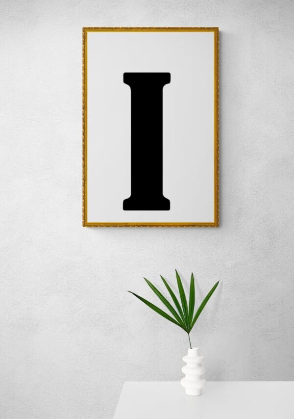 Letter I, Typography Wall Art, Instant Download, Printable Wall Art, Digital Download, Digital Typography Prints, Typography font - Image 6