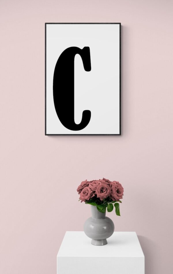 Letter C, Typography Wall Art, Instant Download, Printable Wall Art, Digital Download, Digital Typography Prints, Typography font - Image 9