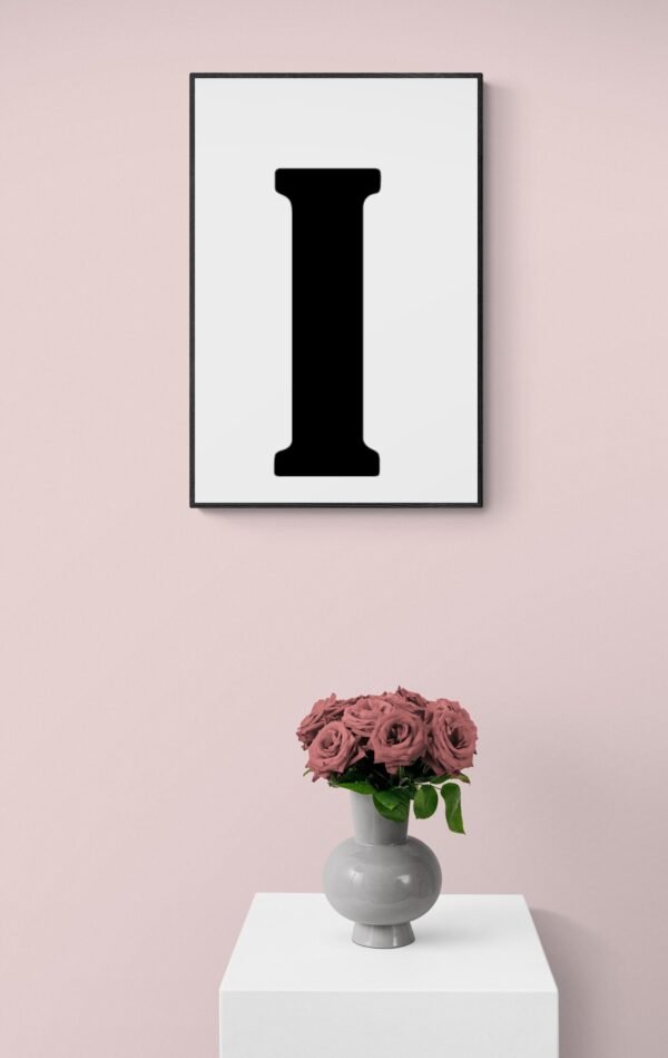 Letter I, Typography Wall Art, Instant Download, Printable Wall Art, Digital Download, Digital Typography Prints, Typography font - Image 9