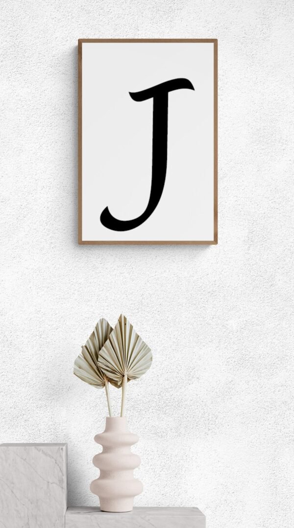 Letter J, Typography Wall Art, Instant Download, Printable Wall Art, Digital Download, Digital Typography Prints, Typography font - Image 8