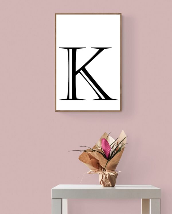 Letter K, Typography Wall Art, Instant Download, Printable Wall Art, Digital Download, Digital Typography Prints, Typography font - Image 3