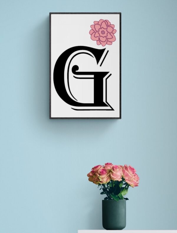 Letter G, Typography Wall Art, Instant Download, Printable Wall Art, Digital Download, Digital Typography Prints, Typography font