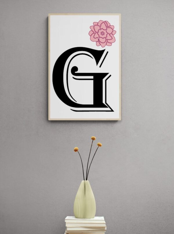 Letter G, Typography Wall Art, Instant Download, Printable Wall Art, Digital Download, Digital Typography Prints, Typography font - Image 2