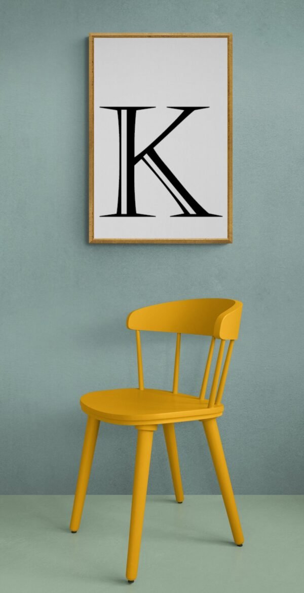 Letter K, Typography Wall Art, Instant Download, Printable Wall Art, Digital Download, Digital Typography Prints, Typography font - Image 5