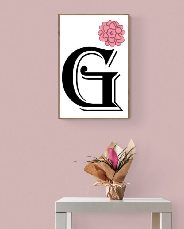 Letter G, Typography Wall Art, Instant Download, Printable Wall Art, Digital Download, Digital Typography Prints, Typography font - Image 3