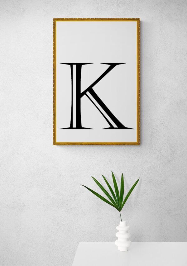 Letter K, Typography Wall Art, Instant Download, Printable Wall Art, Digital Download, Digital Typography Prints, Typography font - Image 6