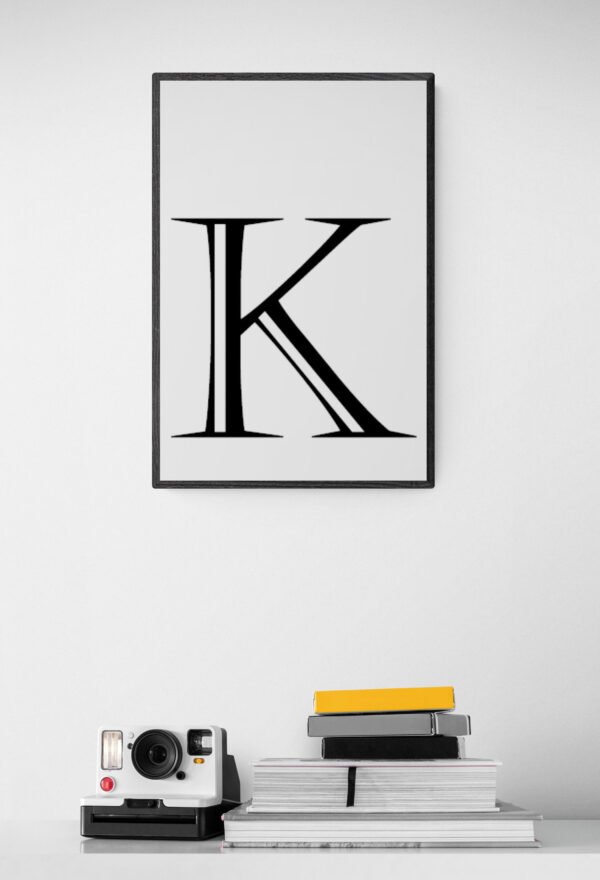 Letter K, Typography Wall Art, Instant Download, Printable Wall Art, Digital Download, Digital Typography Prints, Typography font - Image 7