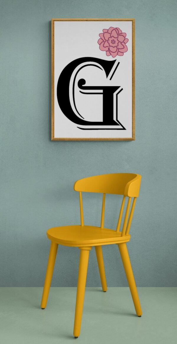 Letter G, Typography Wall Art, Instant Download, Printable Wall Art, Digital Download, Digital Typography Prints, Typography font - Image 5