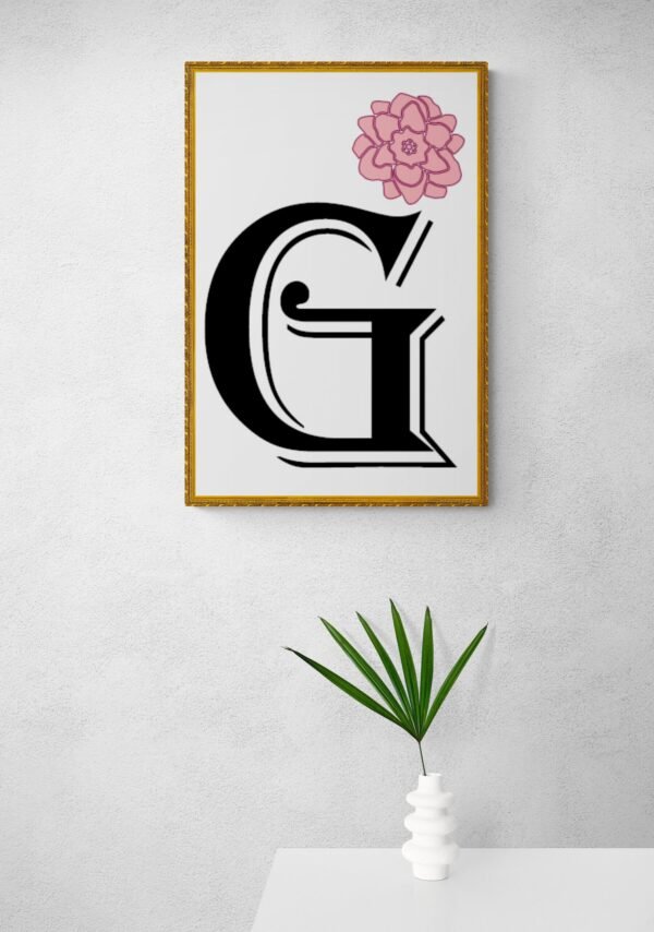 Letter G, Typography Wall Art, Instant Download, Printable Wall Art, Digital Download, Digital Typography Prints, Typography font - Image 6