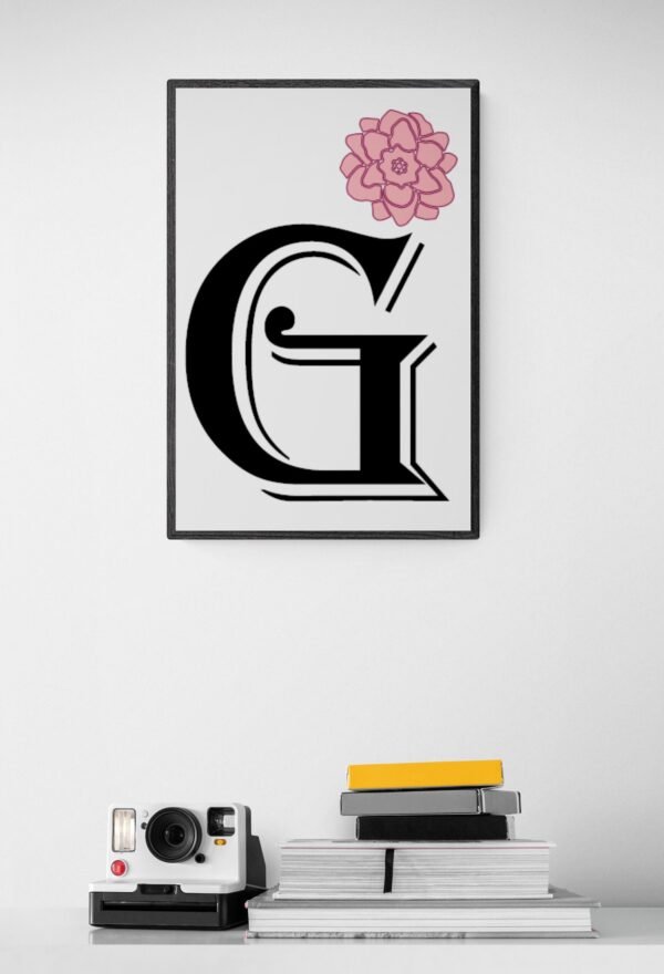 Letter G, Typography Wall Art, Instant Download, Printable Wall Art, Digital Download, Digital Typography Prints, Typography font - Image 7