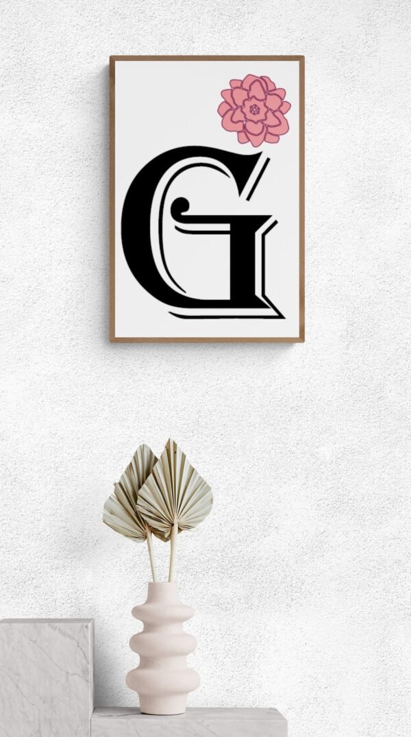 Letter G, Typography Wall Art, Instant Download, Printable Wall Art, Digital Download, Digital Typography Prints, Typography font - Image 8