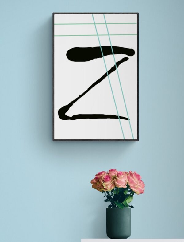 Letter Z, Typography Wall Art, Instant Download, Digital Download, Typography Prints, Digital Typography - Image 4