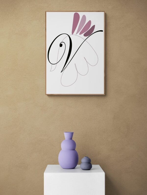Letter V, Typography Wall Art, Instant Download, Digital Download, Typography Prints - Image 6